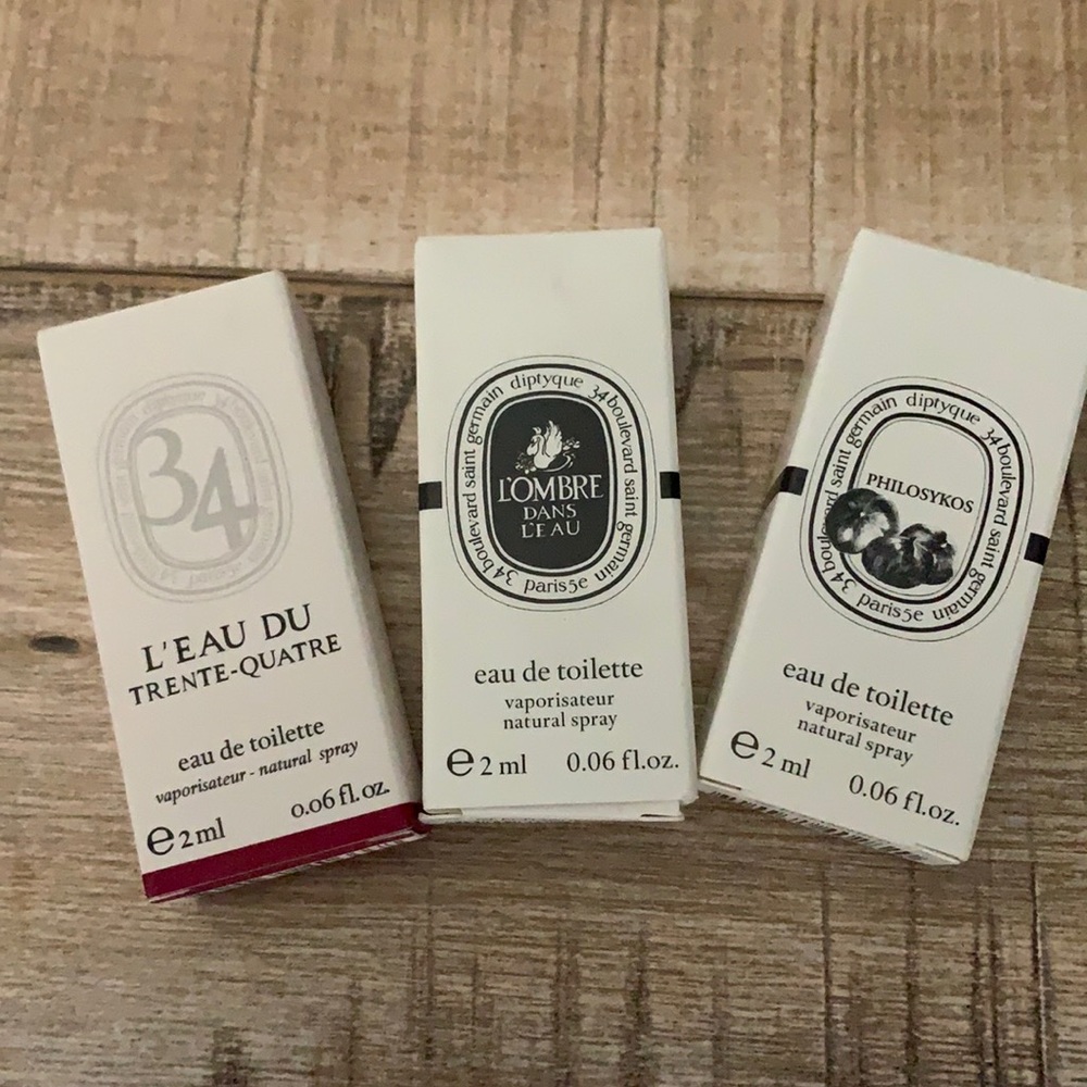 DIPTYQUE 3 samples NIB